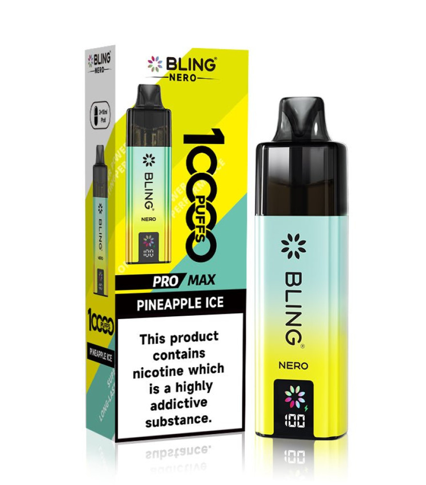 blng vape flavors Crystal Bling Nero 10K | 10,000 Puffs michigan preroll packaging requirements Color:White Cobra I Tried Every Fifty